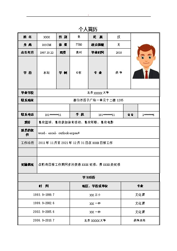 7285_通信工程电子工程相关专业岗位求职简历模板  - 通信工程简历模板